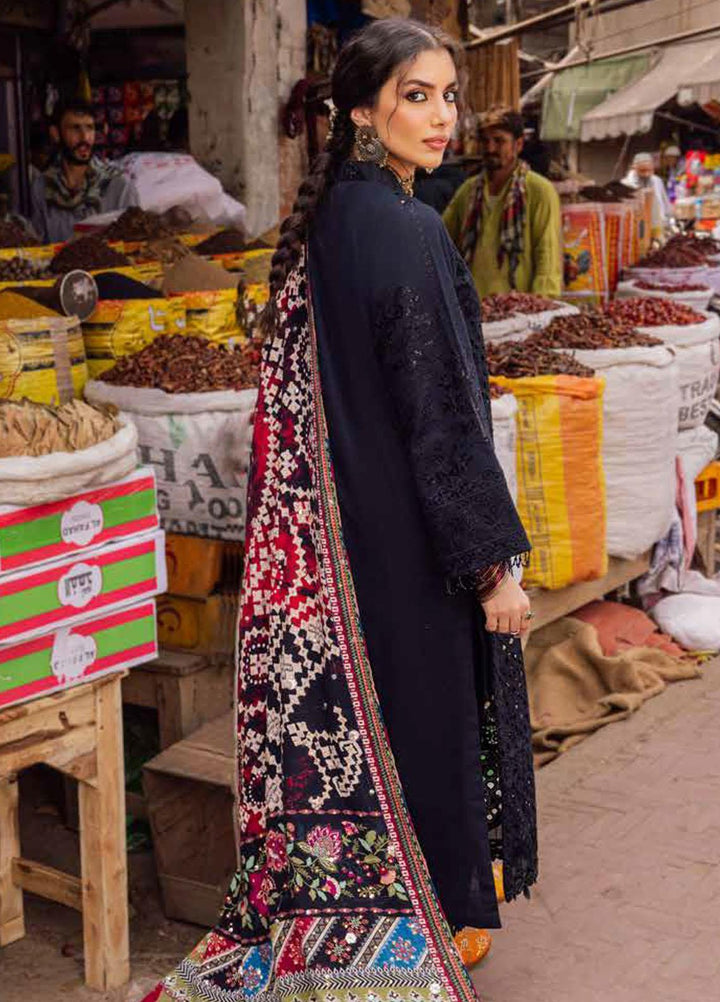 Bazaar By Nureh Embroidered Chikankari Khaddar Suits Unstitched 4 Piece NU23BCK NE-52 - Winter Collection