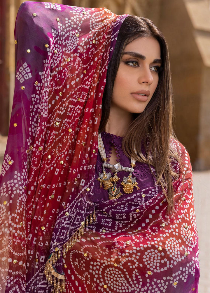Bazaar By Nureh Embroidered Chikankari Lawn Suits Unstitched 3 Piece NU23CM NDS-90 - Festive Collection