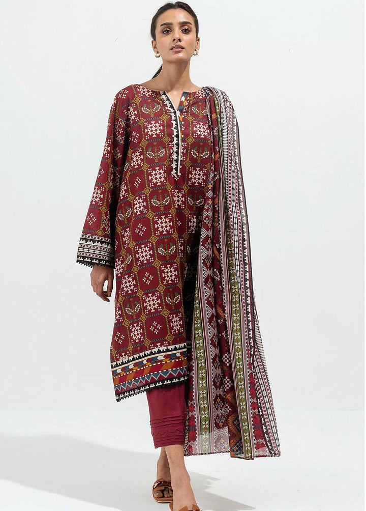 Beechtree Printed Lawn Suits Unstitched 2 Piece BT22SS BT1S22U38 - Summer Collection