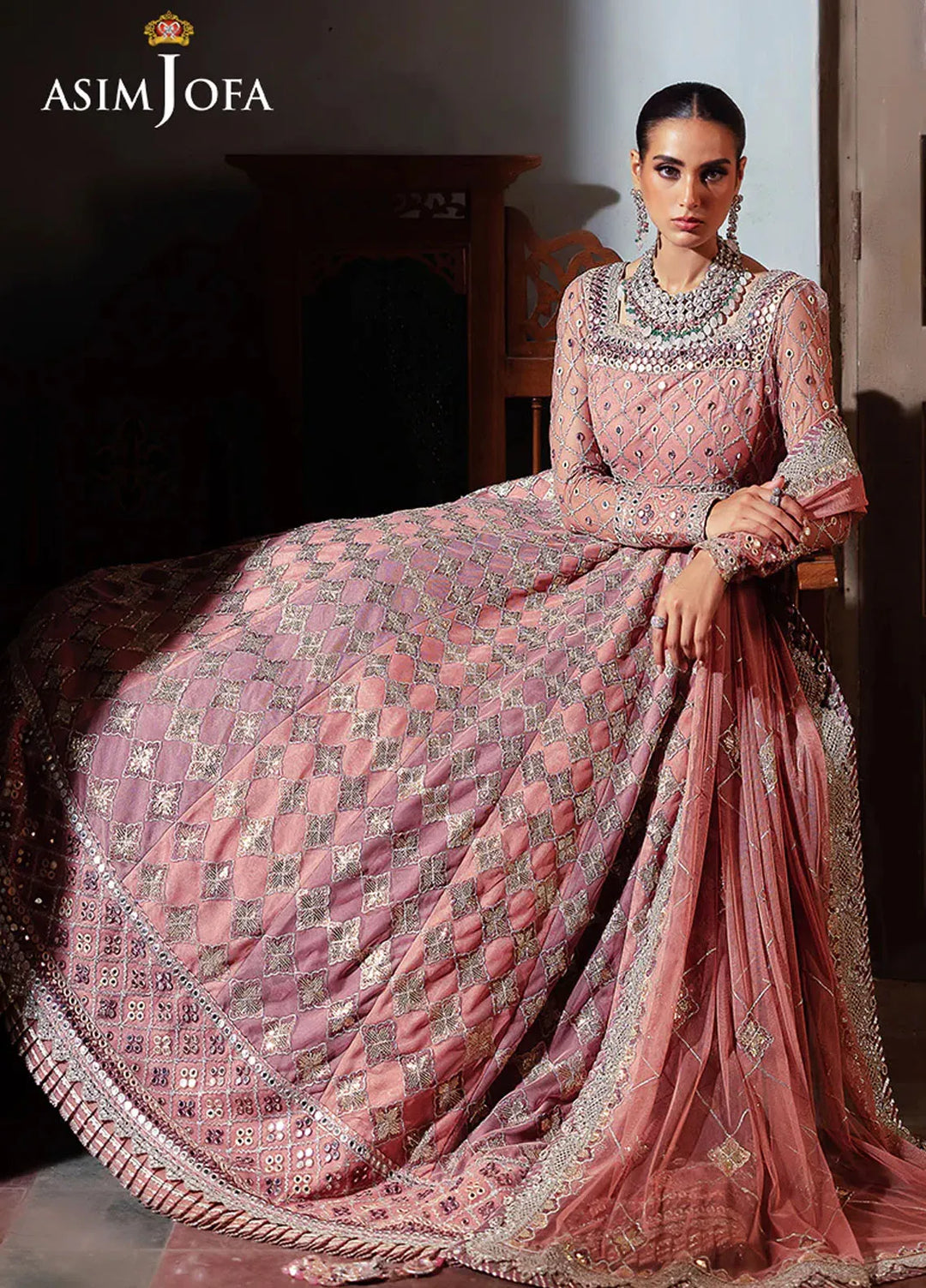Bekhudi by Asim Jofa Embroidered Suit Unstitched 3 Piece AJKB-03 - Luxury Collection