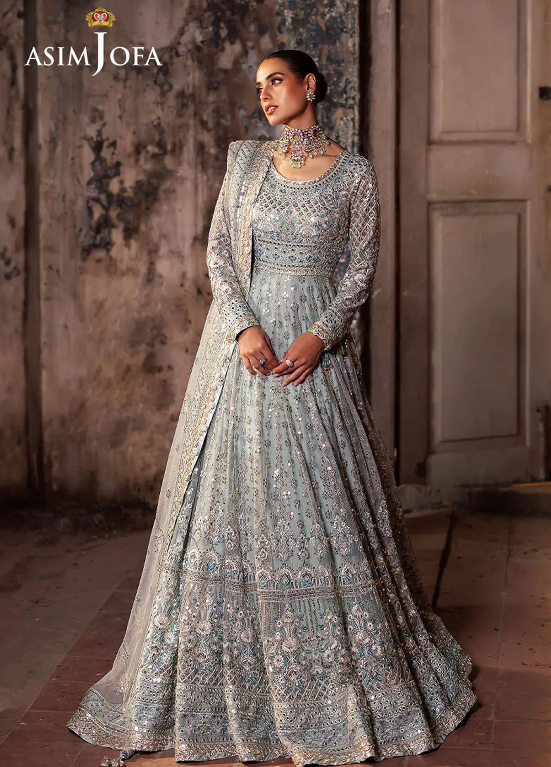 Bekhudi by Asim Jofa Embroidered Suit Unstitched 3 Piece AJKB-07 - Luxury Collection
