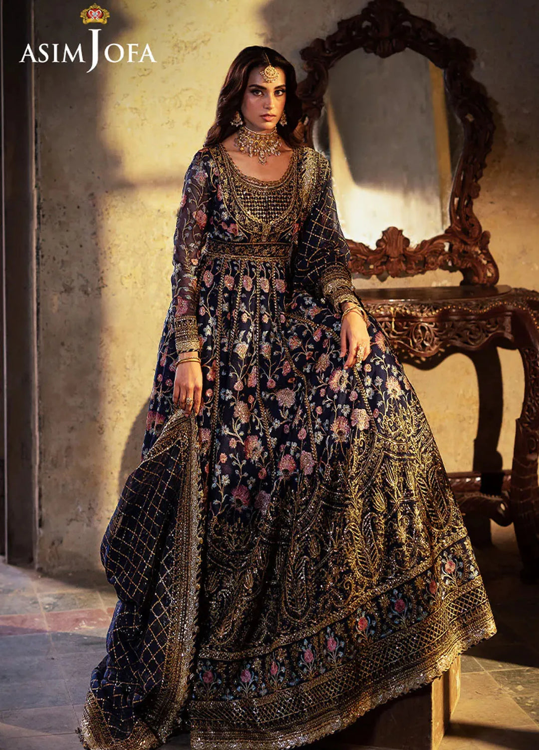 Bekhudi by Asim Jofa Embroidered Suit Unstitched 3 Piece AJKB-09 - Luxury Collection