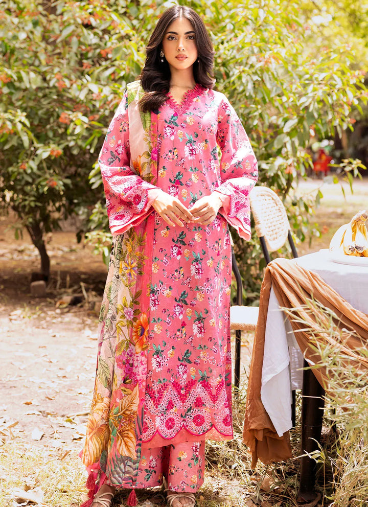 Bella By Fiona Embroidered Chikankari Suit Unstitched 3 Piece FO24B Peonia - Summer Collection