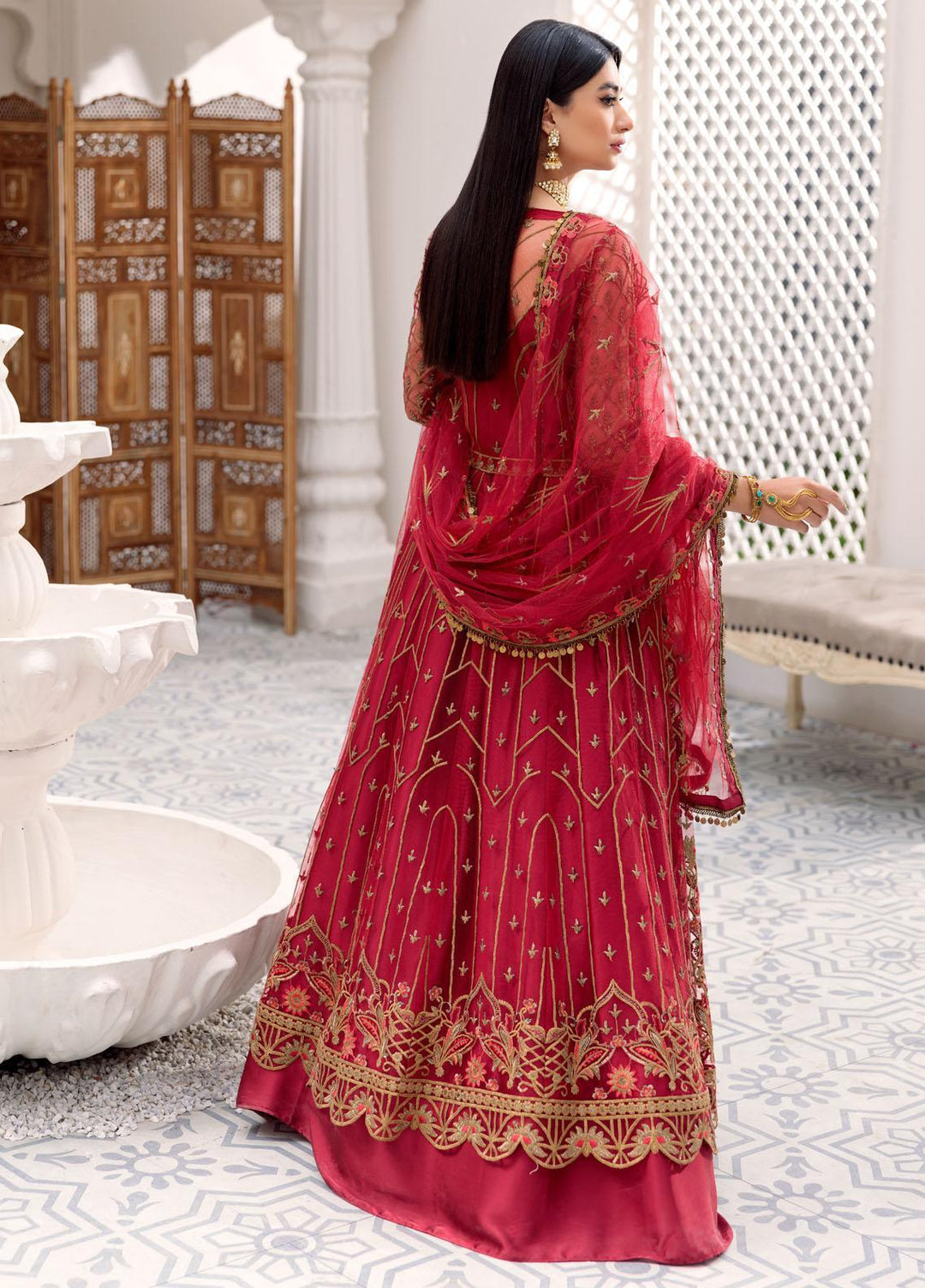 Belle Robe by Emaan Adeel Embroidered Net Suits Unstitched 3 Piece EA22-BR3 304 - Luxury Collection