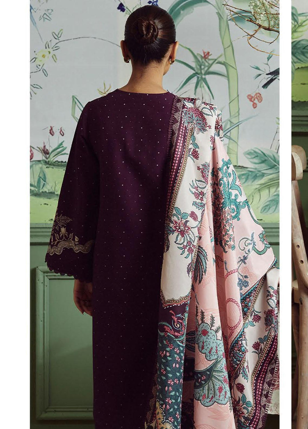 Bellini By Seran Embroidered Viscose Suits Unstitched 3 Piece SRN23BL D-01 Ella - Winter Collection