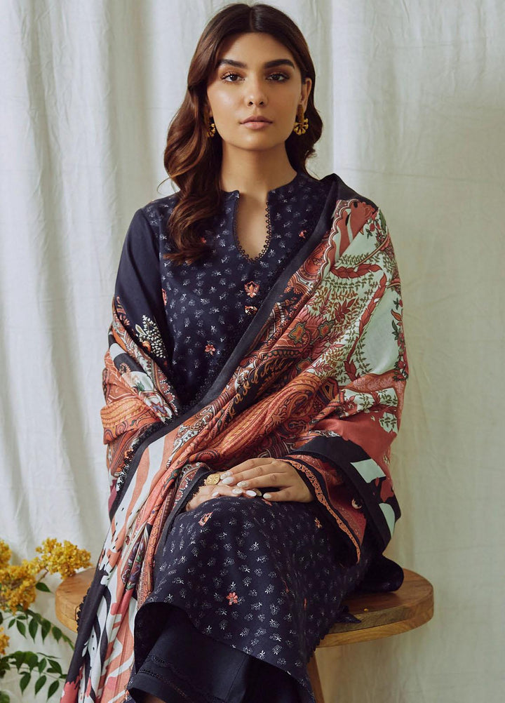 Bellini By Seran Embroidered Cotail Suits Unstitched 3 Piece SRN23BL D-06 Violette - Winter Collection