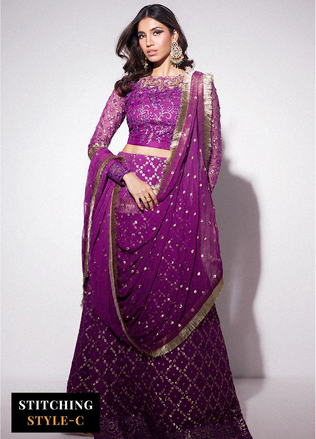 Mushq Embroidered Chiffon Suits Unstitched 4 Piece MQ24BM BOM-09 Gulaab - Luxury Collection