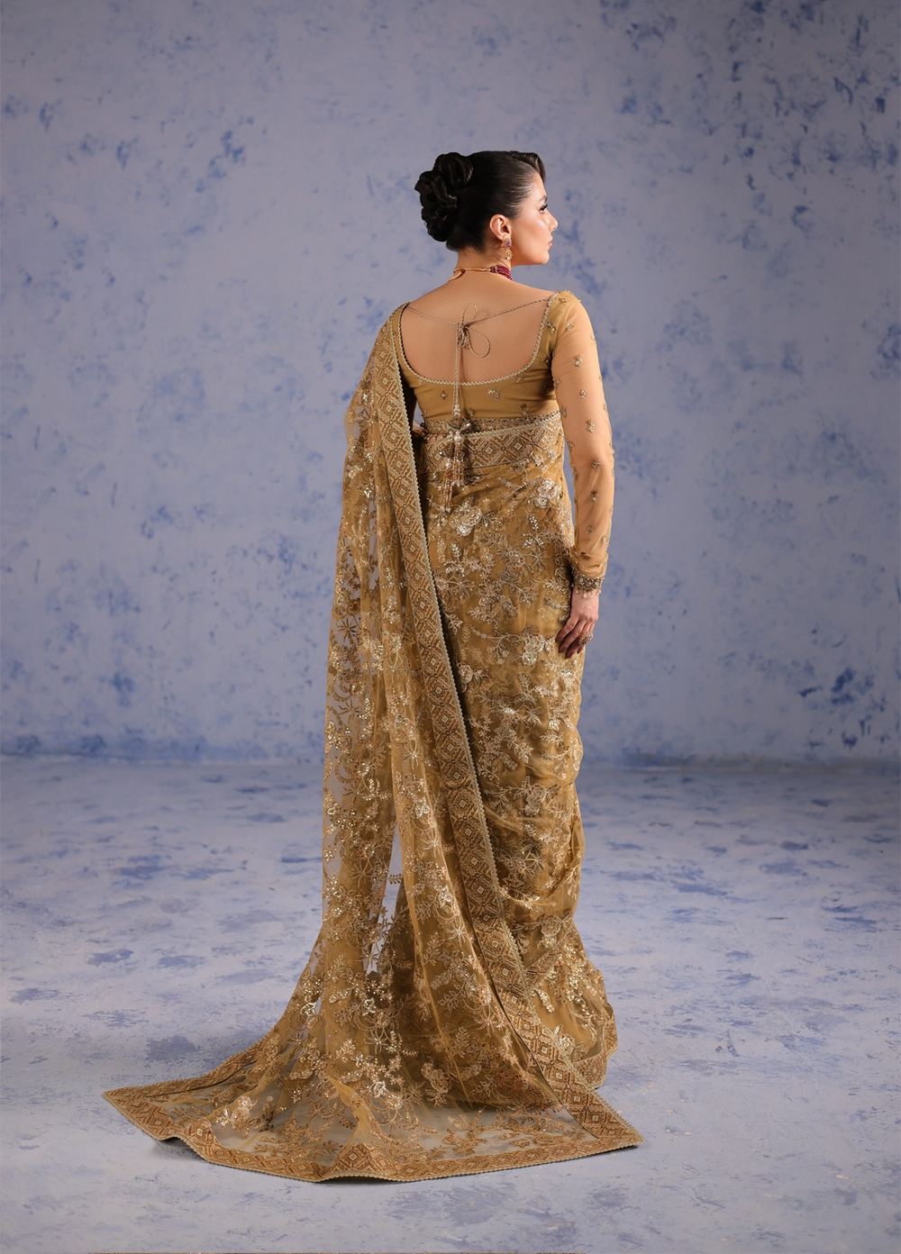 Amoris by Imran Ramzan Embroidered Net 3 Piece Suit Eblouissant Bijoutee - Wedding Collection
