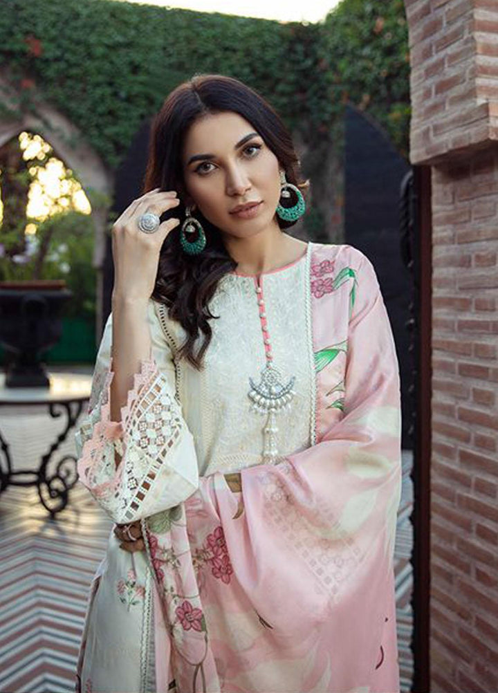 BIN ILYAS Embroidered Lawn Suits Unstitched 3 Piece BI21LL 2-B - Summer Collection