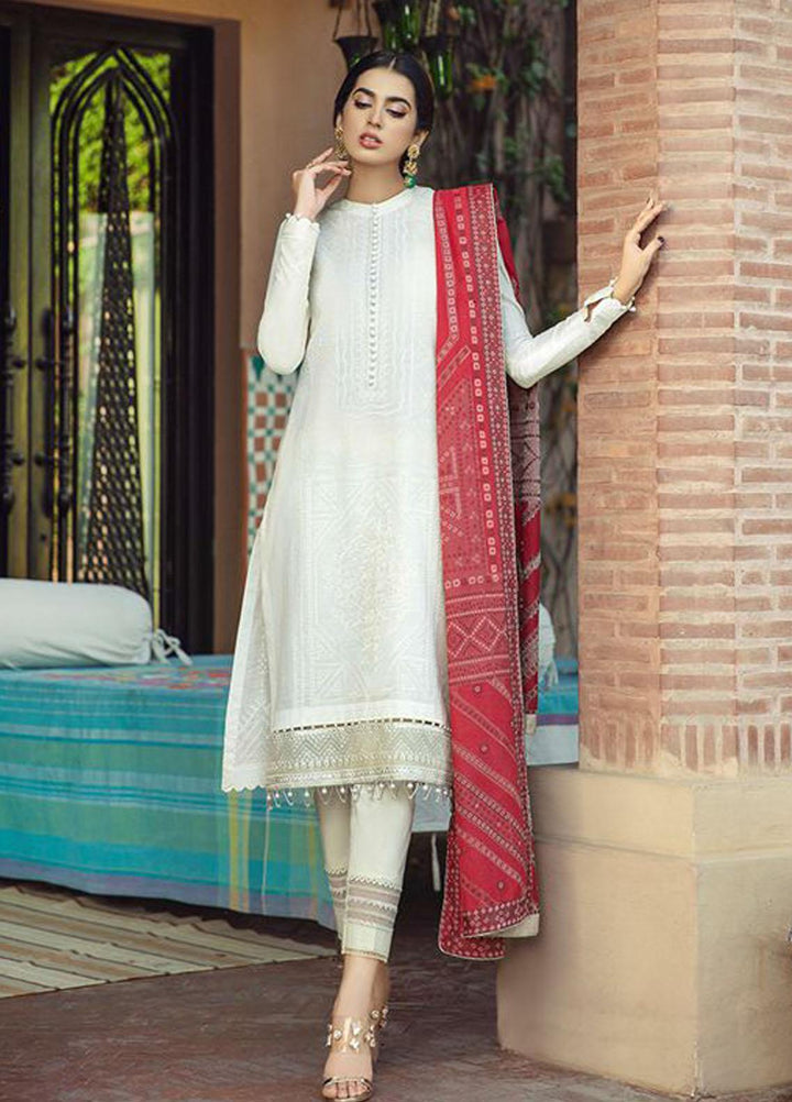 BIN ILYAS Embroidered Lawn Suits Unstitched 3 Piece BI21LL 5-B - Summer Collection
