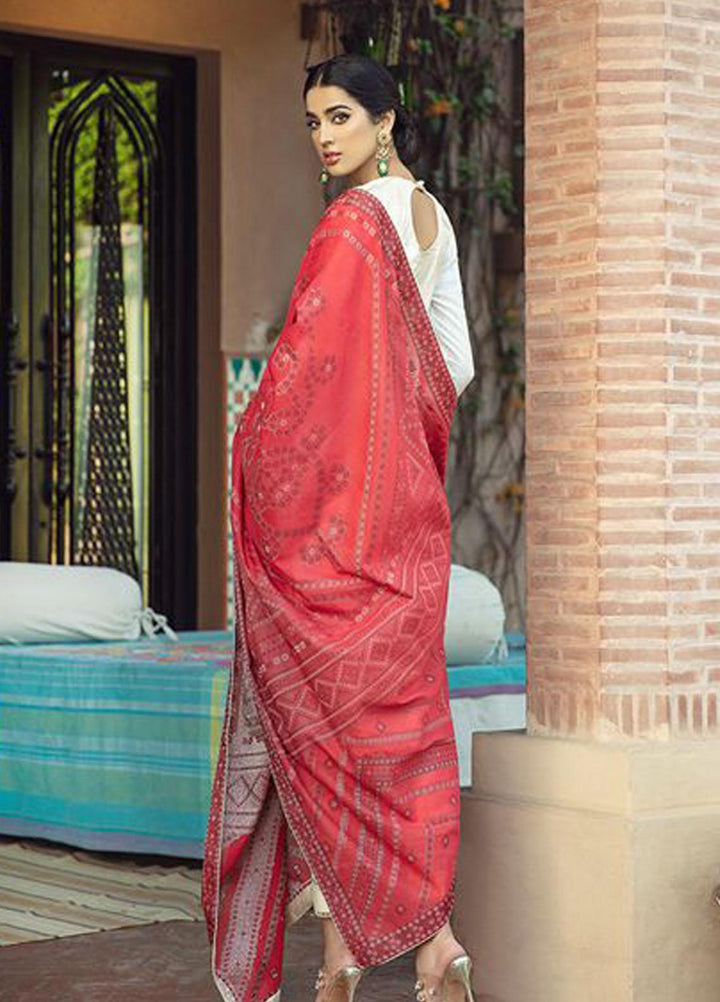 BIN ILYAS Embroidered Lawn Suits Unstitched 3 Piece BI21LL 5-B - Summer Collection