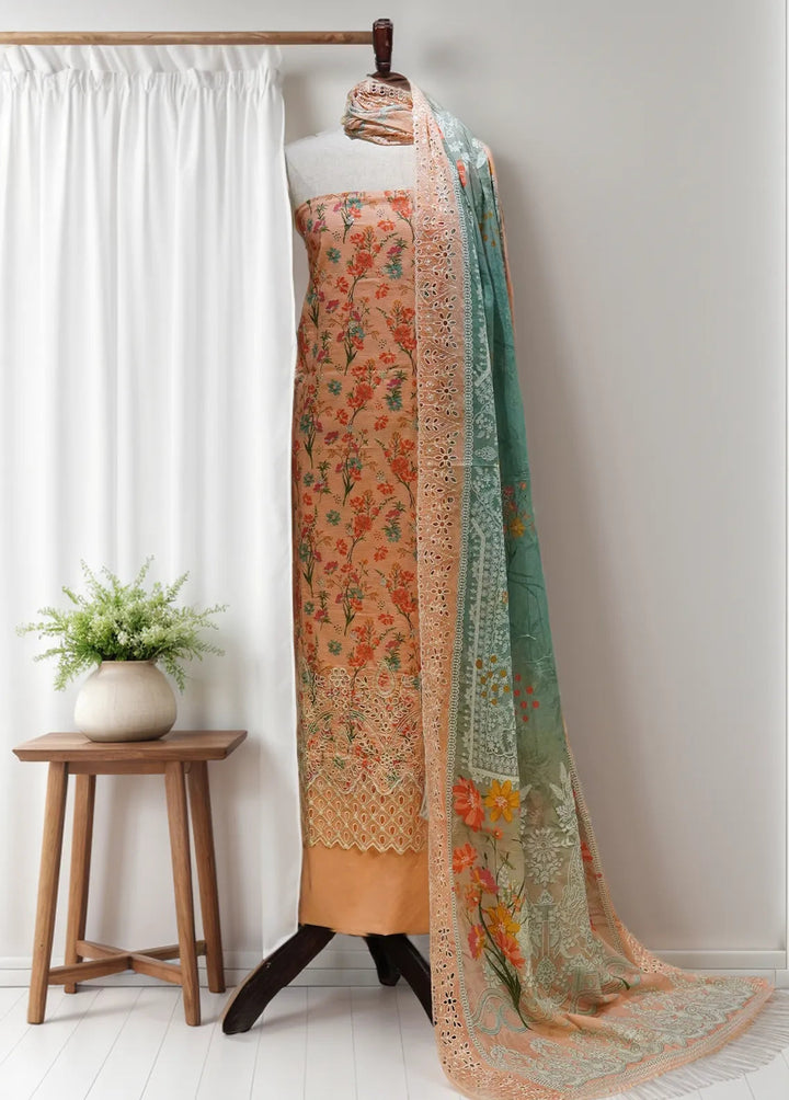 Bin Saeed Embroidered Lawn Suit Unstitched 3 Piece Suit BS24E D-322 - Summer Collection