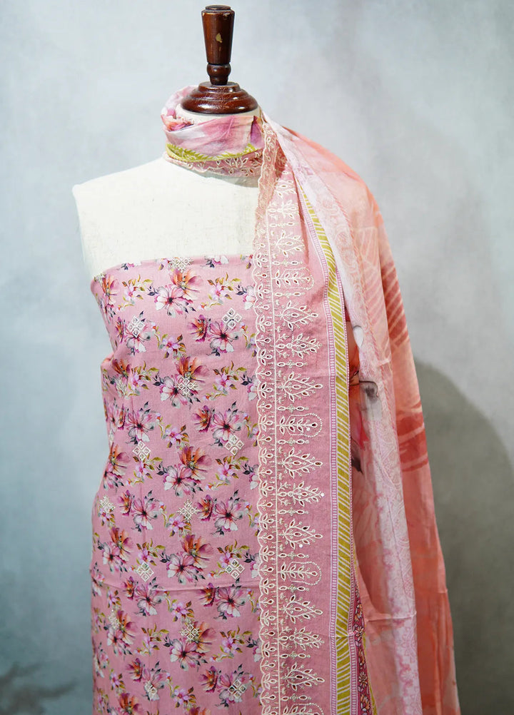 Bin Saeed Embroidered Suit Unstitched 3 Piece D-18 - Fall Collection