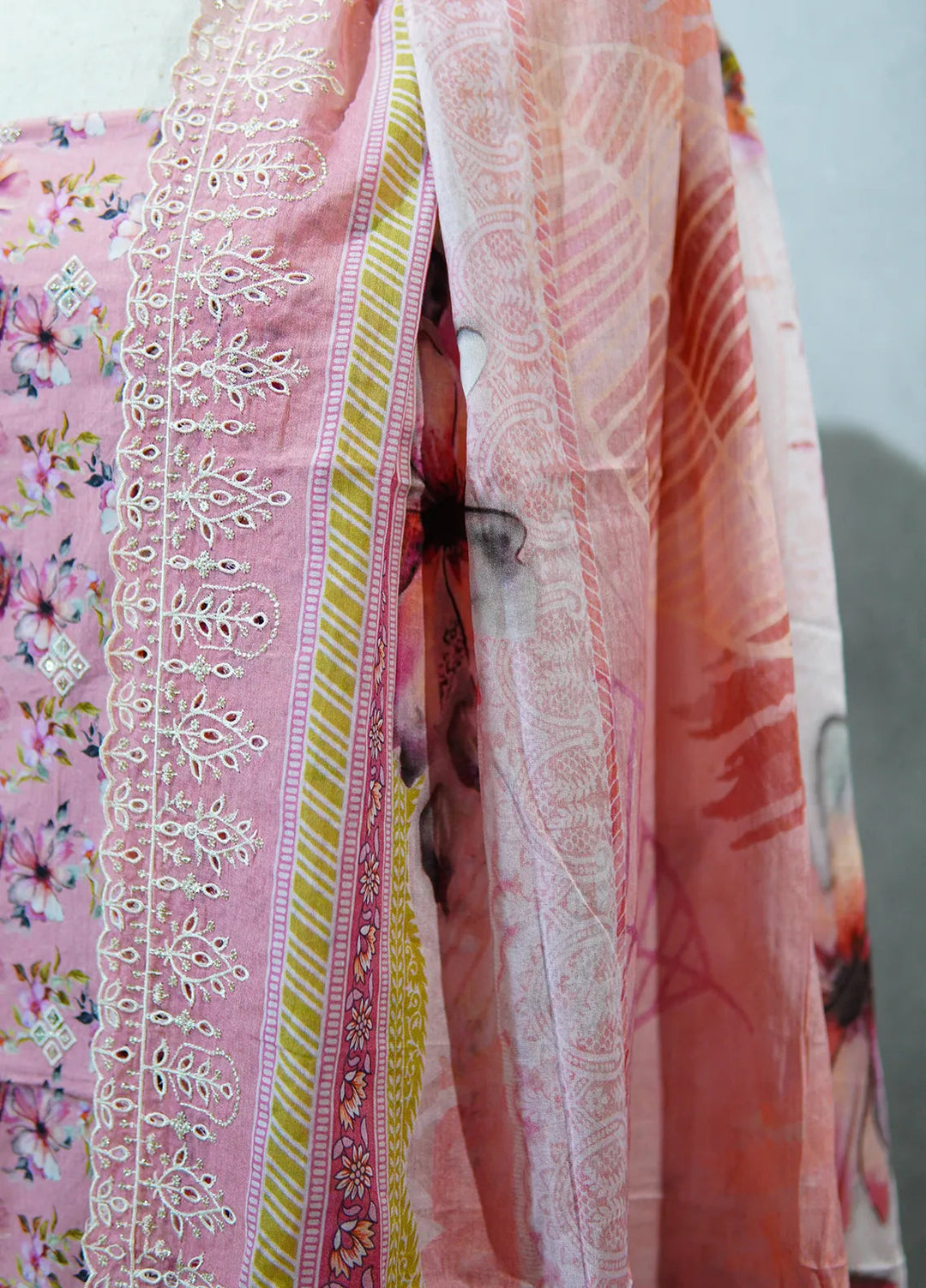 Bin Saeed Embroidered Suit Unstitched 3 Piece D-18 - Fall Collection
