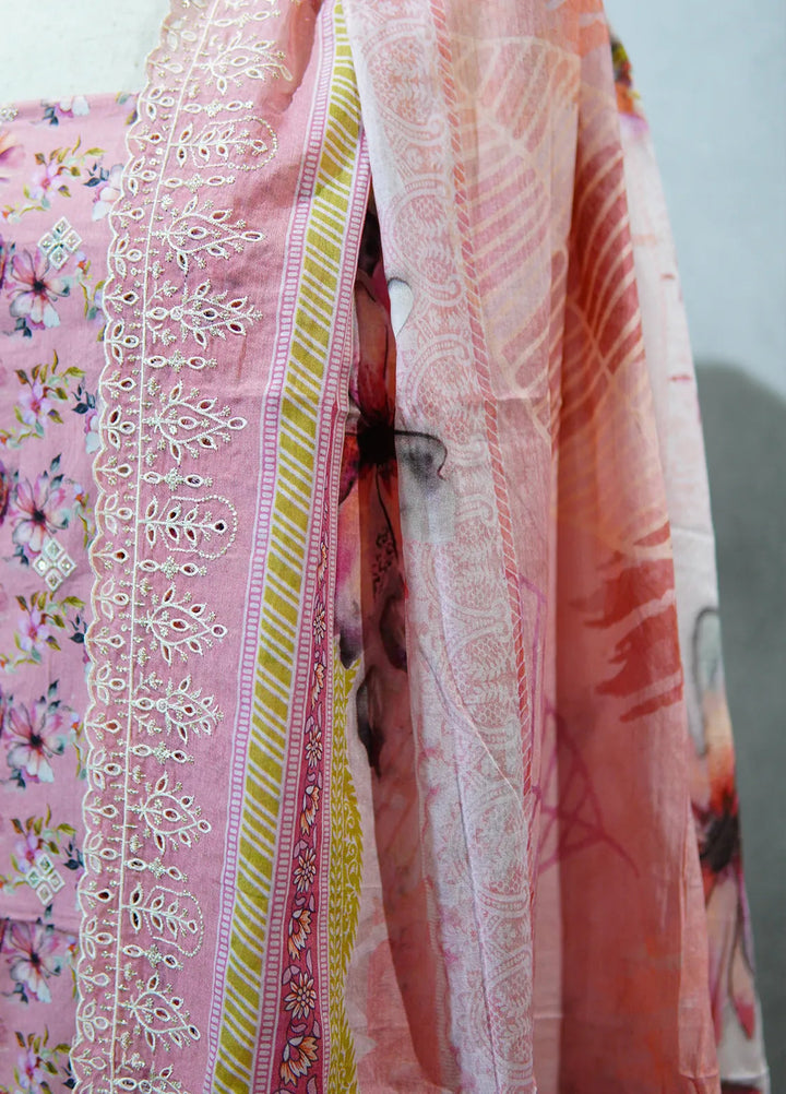 Bin Saeed Embroidered Suit Unstitched 3 Piece D-18 - Fall Collection