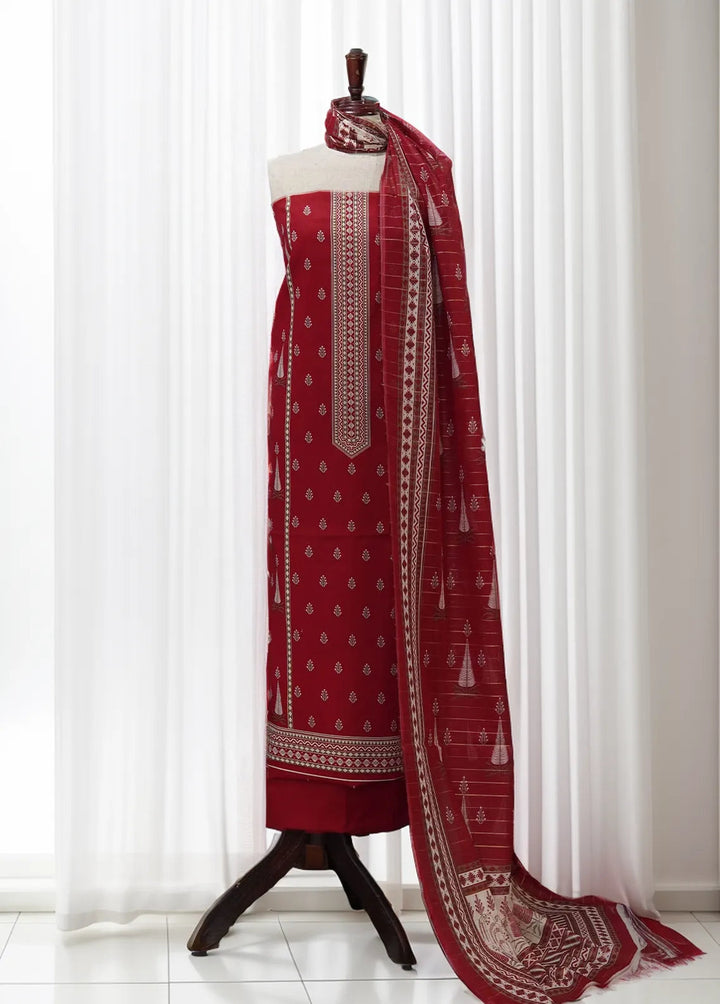 Bin Saeed Printed Cotton Suit Unstitched 3 Piece BN24F D-49 - Summer Collection