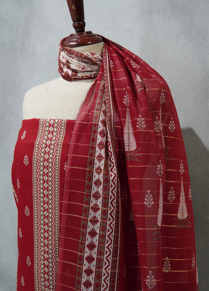 Bin Saeed Printed Cotton Suit Unstitched 3 Piece BN24F D-49 - Summer Collection