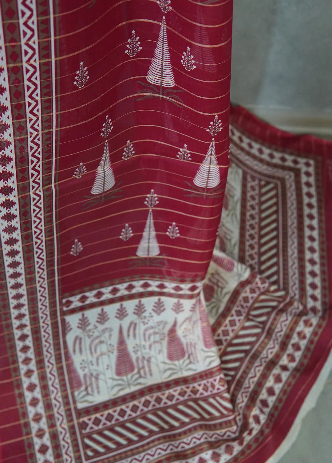 Bin Saeed Printed Cotton Suit Unstitched 3 Piece BN24F D-49 - Summer Collection