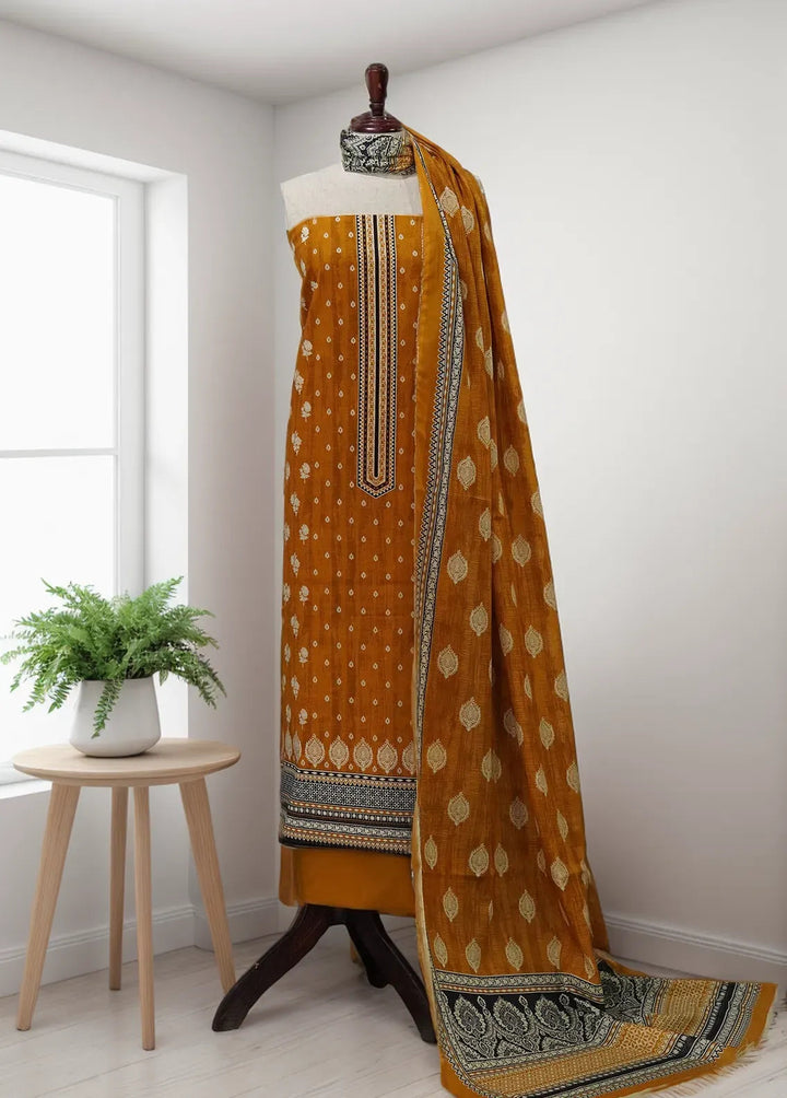 Bin Saeed Printed Cotton Suit Unstitched 3 Piece BN24F D-55 - Summer Collection