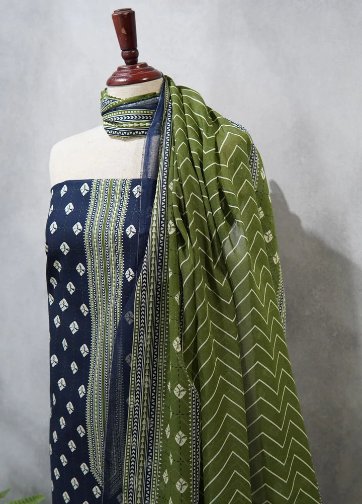 Bin Saeed Printed Cotton Suit Unstitched 3 Piece BN24F D-58 - Summer Collection