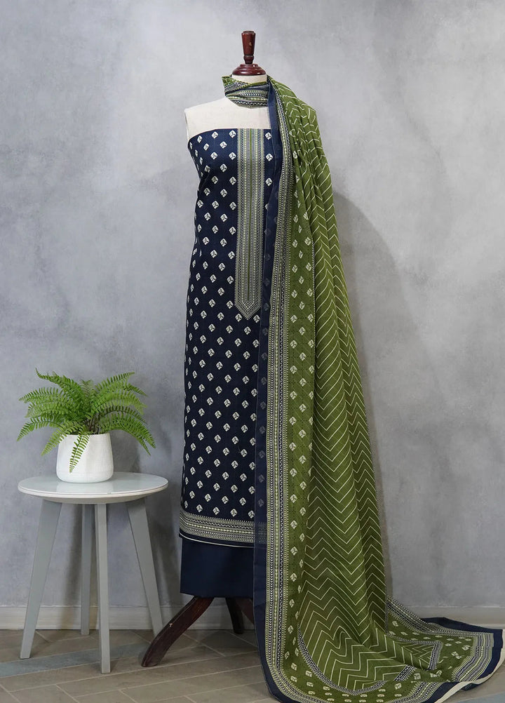 Bin Saeed Printed Cotton Suit Unstitched 3 Piece BN24F D-58 - Summer Collection