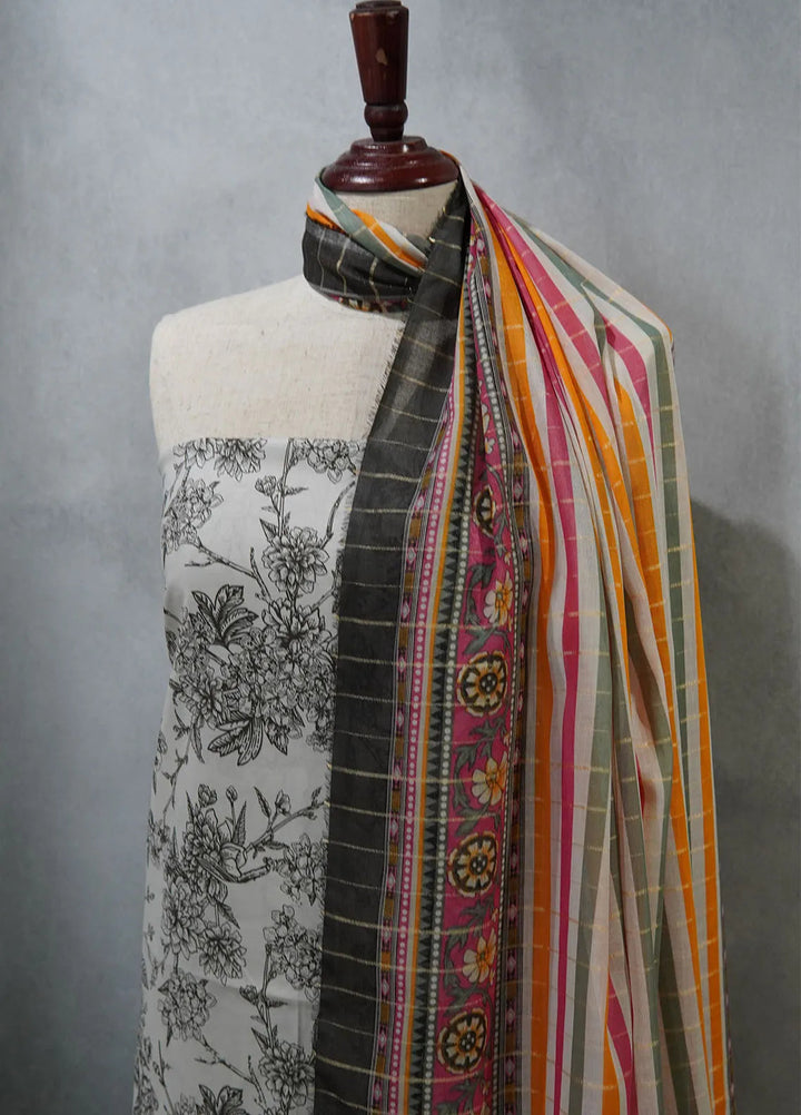 Bin Saeed Printed Cotton Suit Unstitched 3 Piece BN24F D-69 - Summer Collection