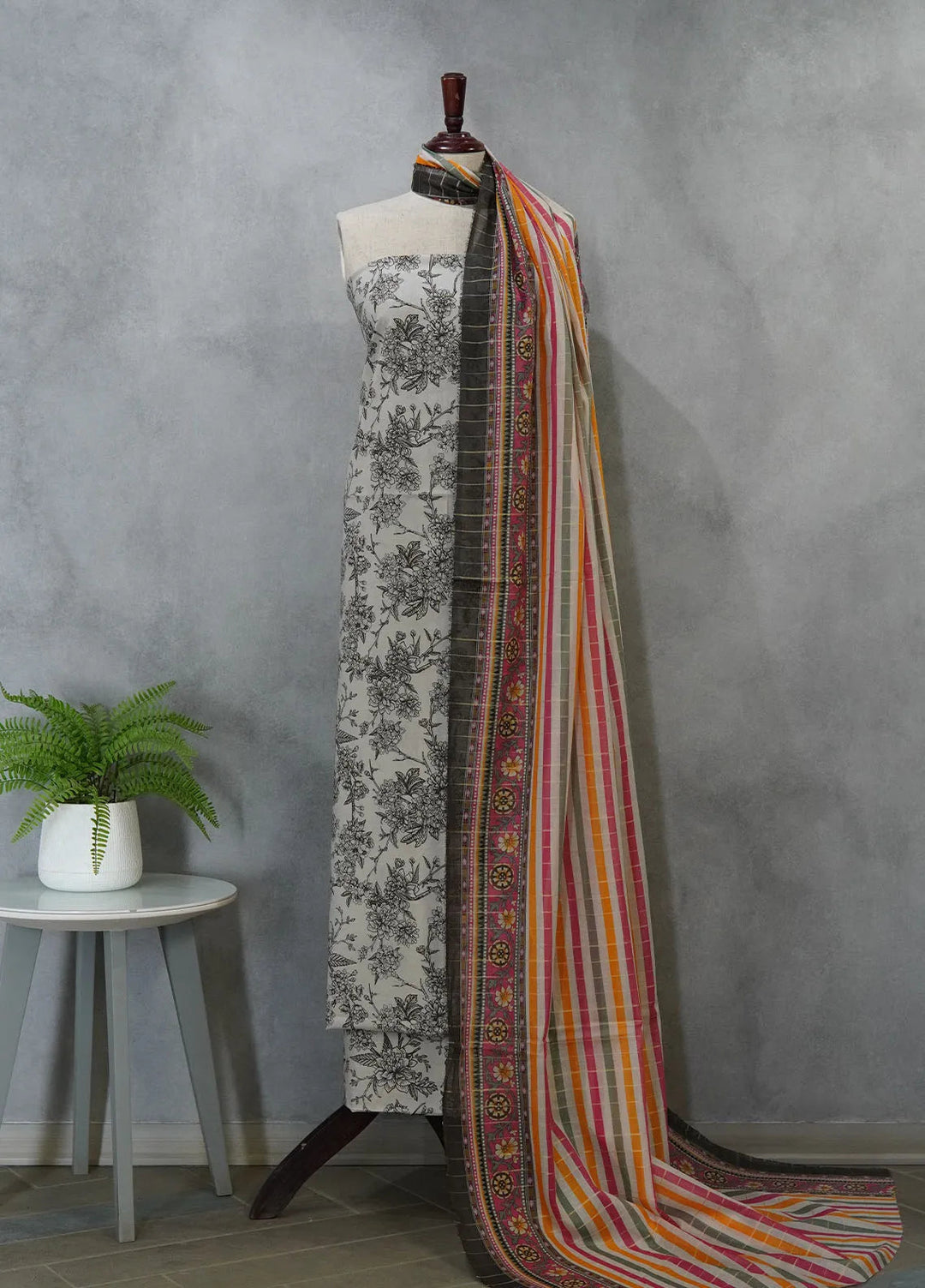 Bin Saeed Printed Cotton Suit Unstitched 3 Piece BN24F D-69 - Summer Collection