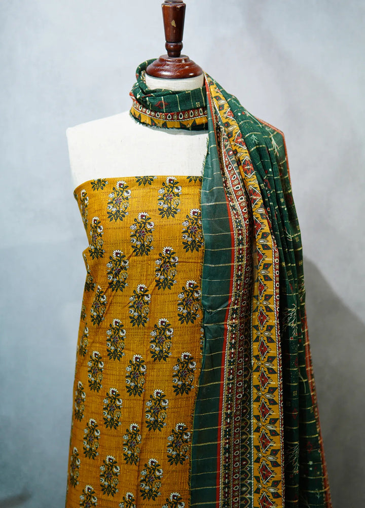 Bin Saeed Printed Suit Unstitched 3 Piece D-44 - Fall Collection