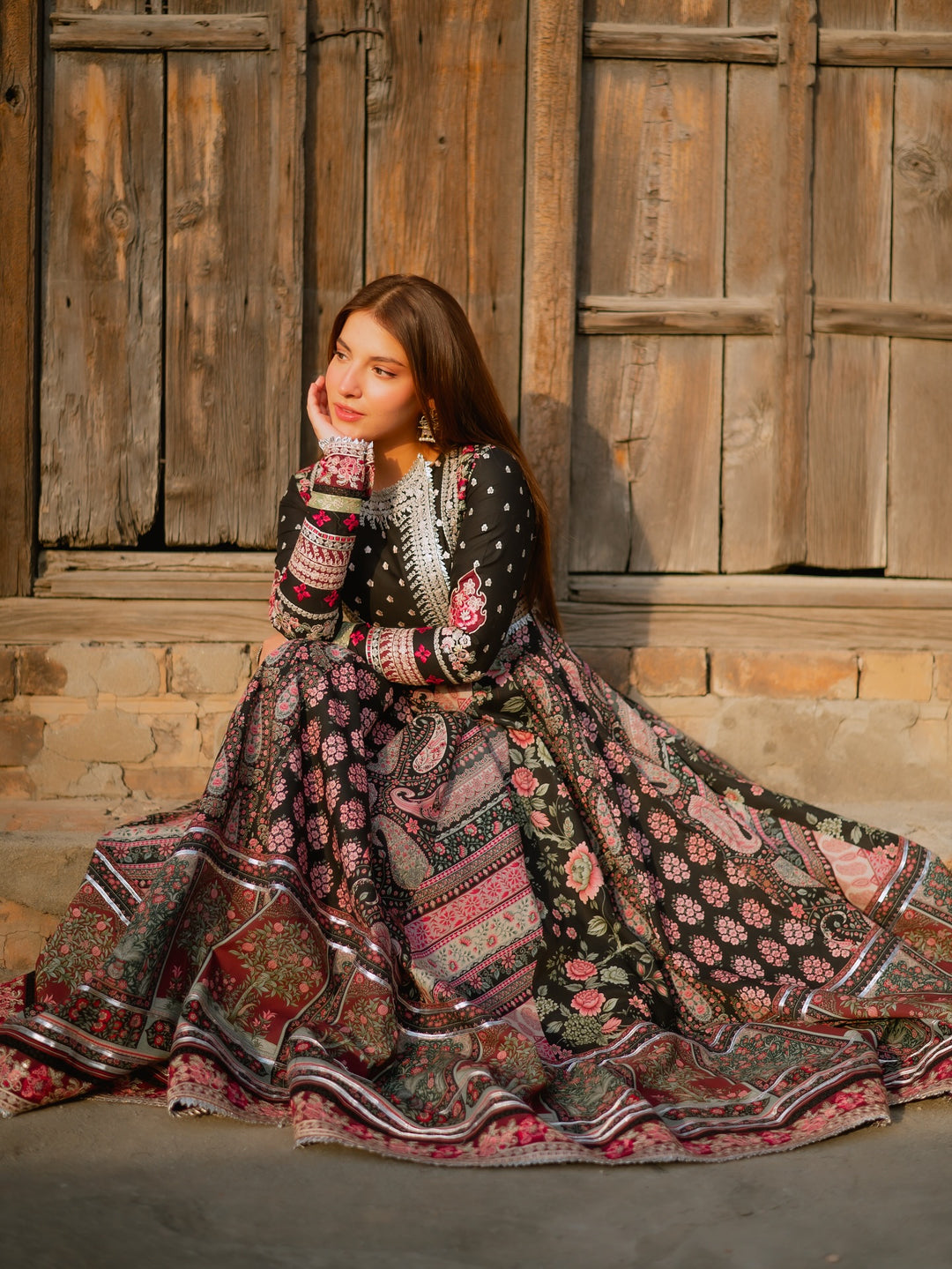 Mashriq by Bin Ilyas Unstitched Embroidered Lawn 3 Piece Suit BI26UML D115B - Festive Collection