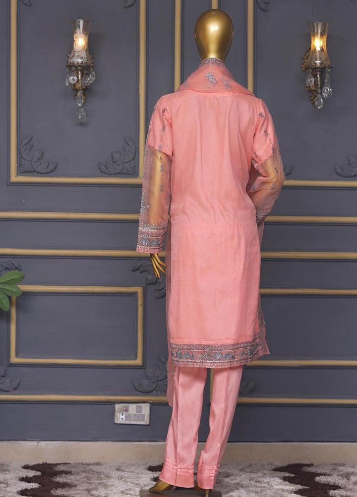 Bint-al-Bilaad Pret  Organza 3 Piece Suit BAB23PF 2027 (Peach)