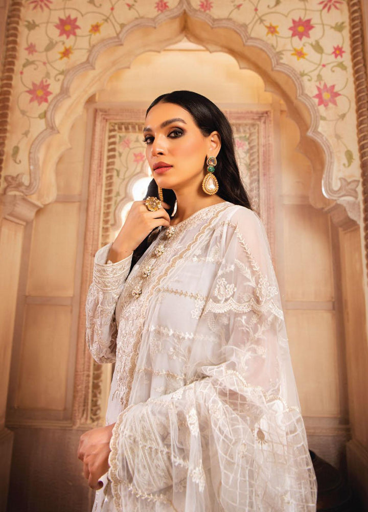Blanche Fashion Embroidered Chiffon Suits Unstitched 3 Piece BLF22C BLC-03 - Luxury Festive Collection