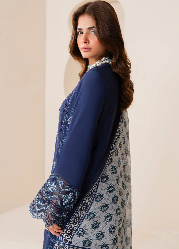 Bloom Core by Imrozia Pret Embroidered Viscose 3 Piece Suit IP-167 Bluembell