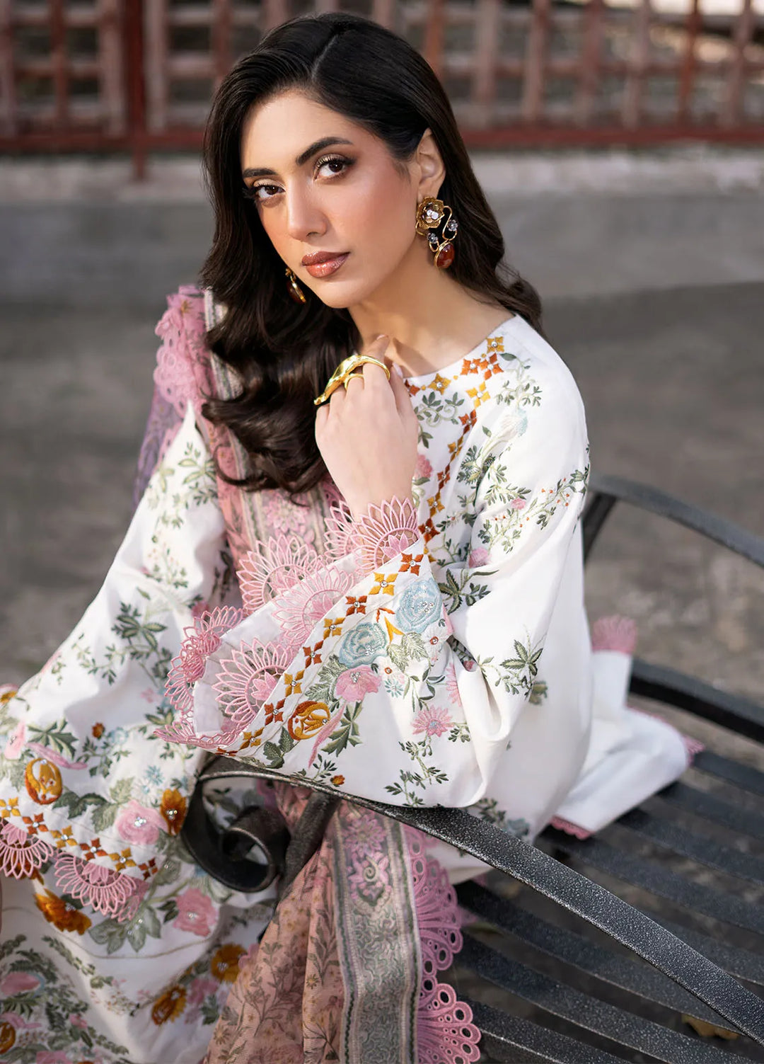 Blossom by Fozia Khalid Embroidered Lawn Suits Unstitched 3 Piece FK25B FK-7002 Lilly - Summer Collection