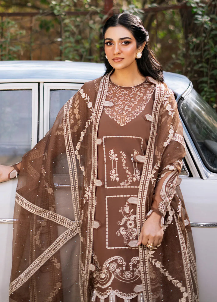 Blossom by Fozia Khalid Embroidered Lawn Suits Unstitched 3 Piece FK25B FK-7005 Spirea - Summer Collection
