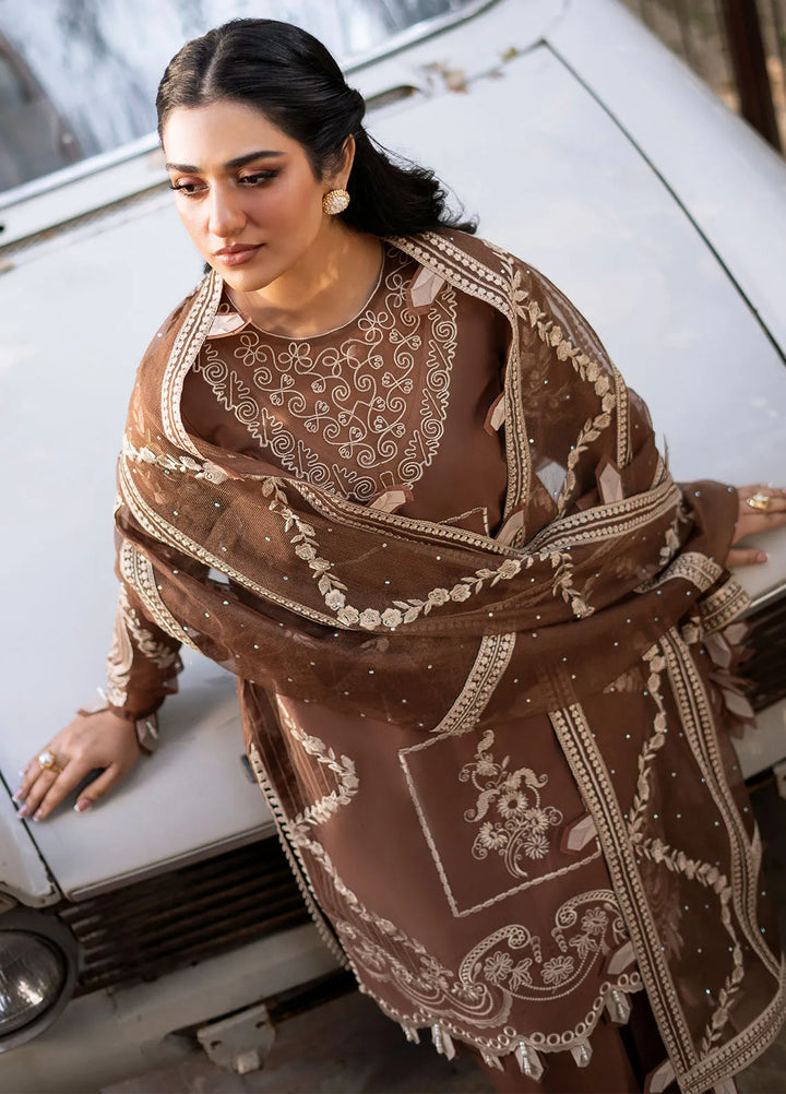 Blossom by Fozia Khalid Embroidered Lawn Suits Unstitched 3 Piece FK25B FK-7005 Spirea - Summer Collection
