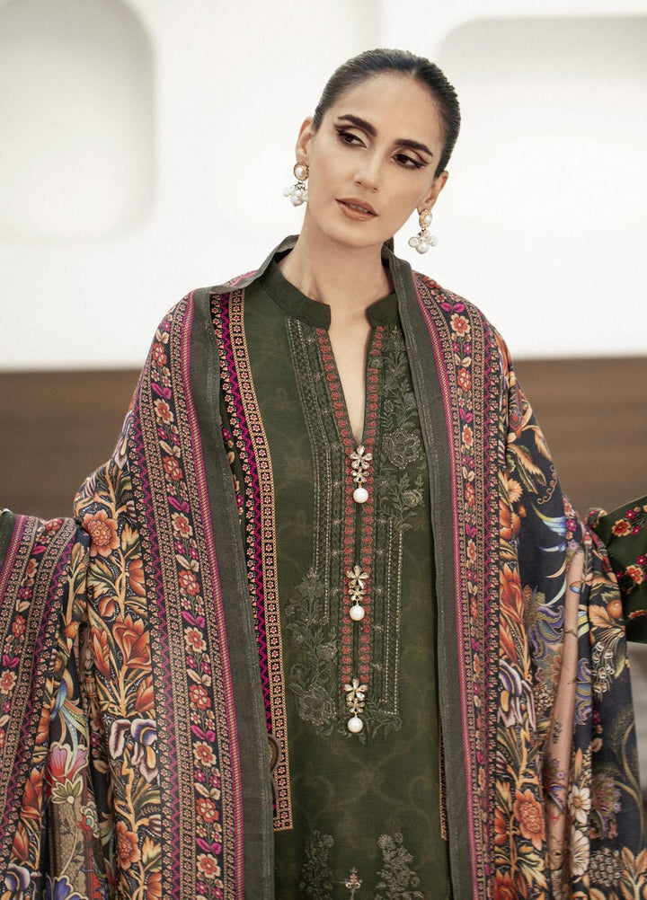 Blossom By Lala Textiles Embroidered Linen Suits Unstitched 3 Piece LT23B Calla - Winter Collection