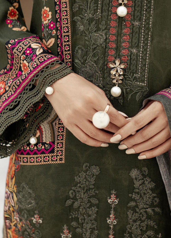 Blossom By Lala Textiles Embroidered Linen Suits Unstitched 3 Piece LT23B Calla - Winter Collection