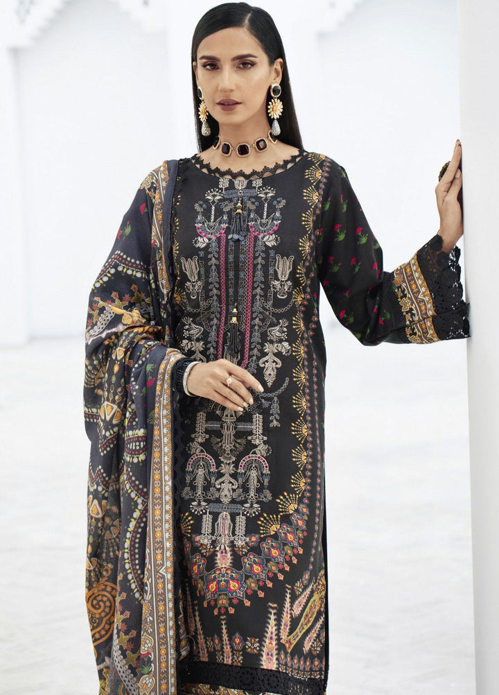 Blossom By Lala Textiles Embroidered Linen Suits Unstitched 3 Piece LT23B Pansy  - Winter Collection