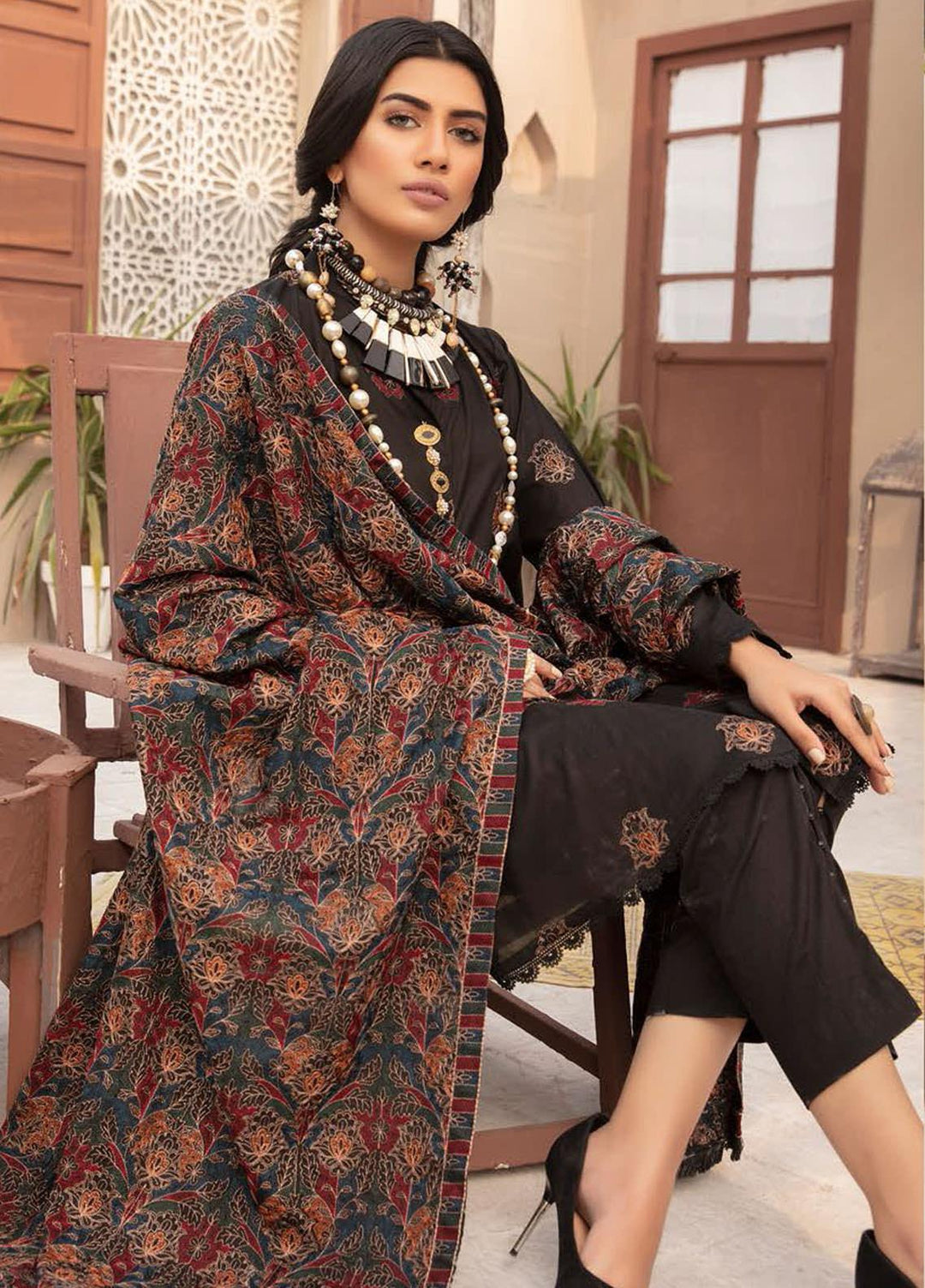 Blossom by Riaz Arts Embroidered Lawn Suits Unstitched 3 Piece RA21BE BL-01 - Summer Collection