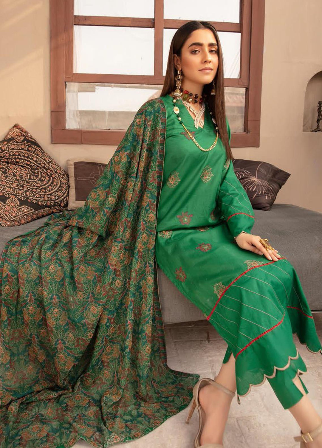 Blossom by Riaz Arts Embroidered Lawn Suits Unstitched 3 Piece RA21BE BL-02 - Summer Collection