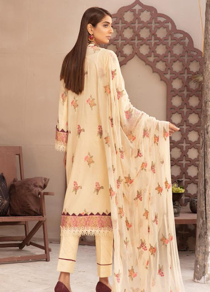 Blossom by Riaz Arts Embroidered Lawn Suits Unstitched 3 Piece RA21BE BL-03 - Summer Collection