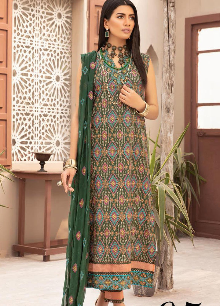 Blossom by Riaz Arts Embroidered Lawn Suits Unstitched 3 Piece RA21BE BL-05 - Summer Collection