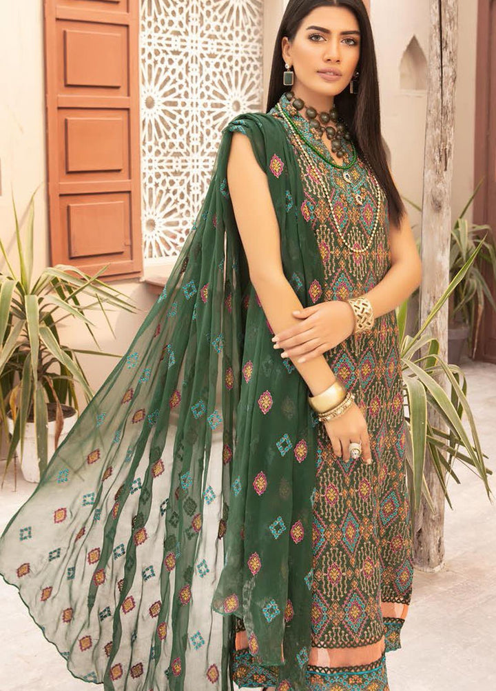 Blossom by Riaz Arts Embroidered Lawn Suits Unstitched 3 Piece RA21BE BL-05 - Summer Collection