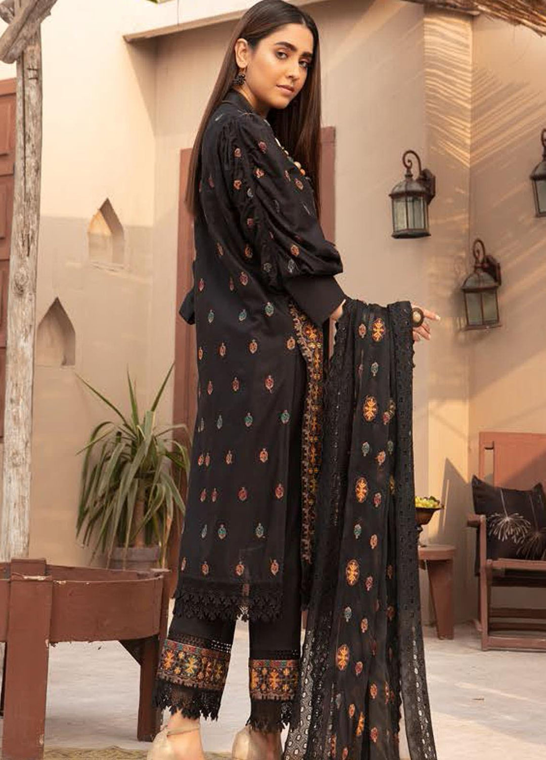 Blossom by Riaz Arts Embroidered Lawn Suits Unstitched 3 Piece RA21BE BL-06 - Summer Collection
