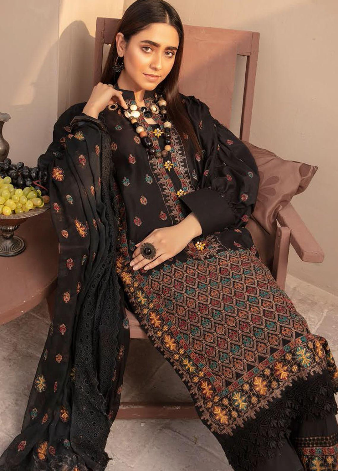 Blossom by Riaz Arts Embroidered Lawn Suits Unstitched 3 Piece RA21BE BL-06 - Summer Collection