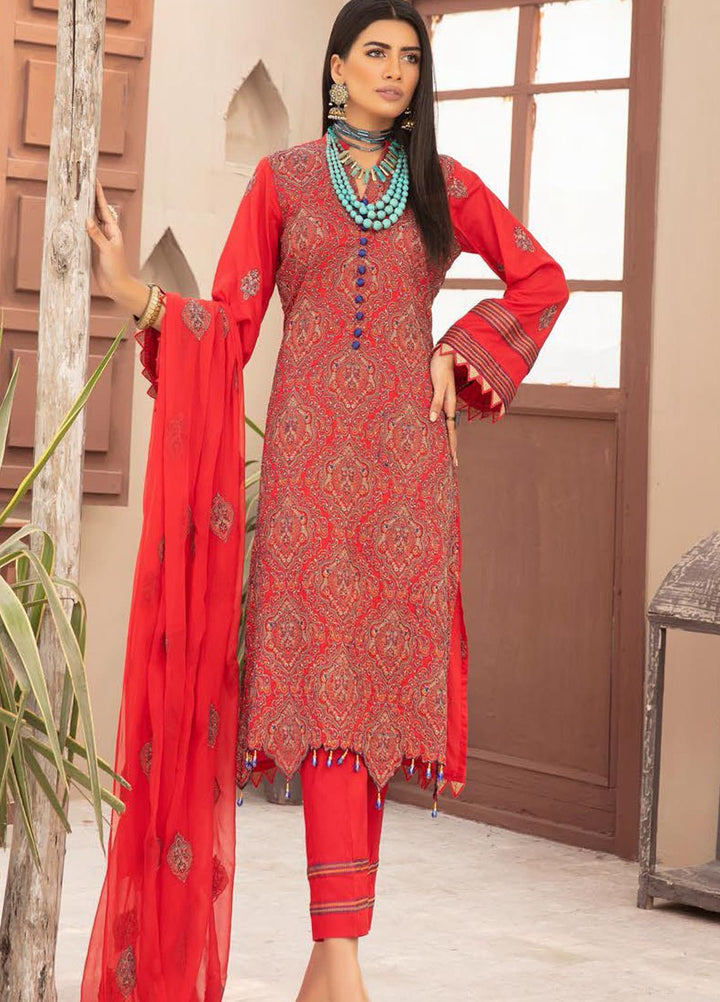 Blossom by Riaz Arts Embroidered Lawn Suits Unstitched 3 Piece RA21BE BL-10 - Summer Collection