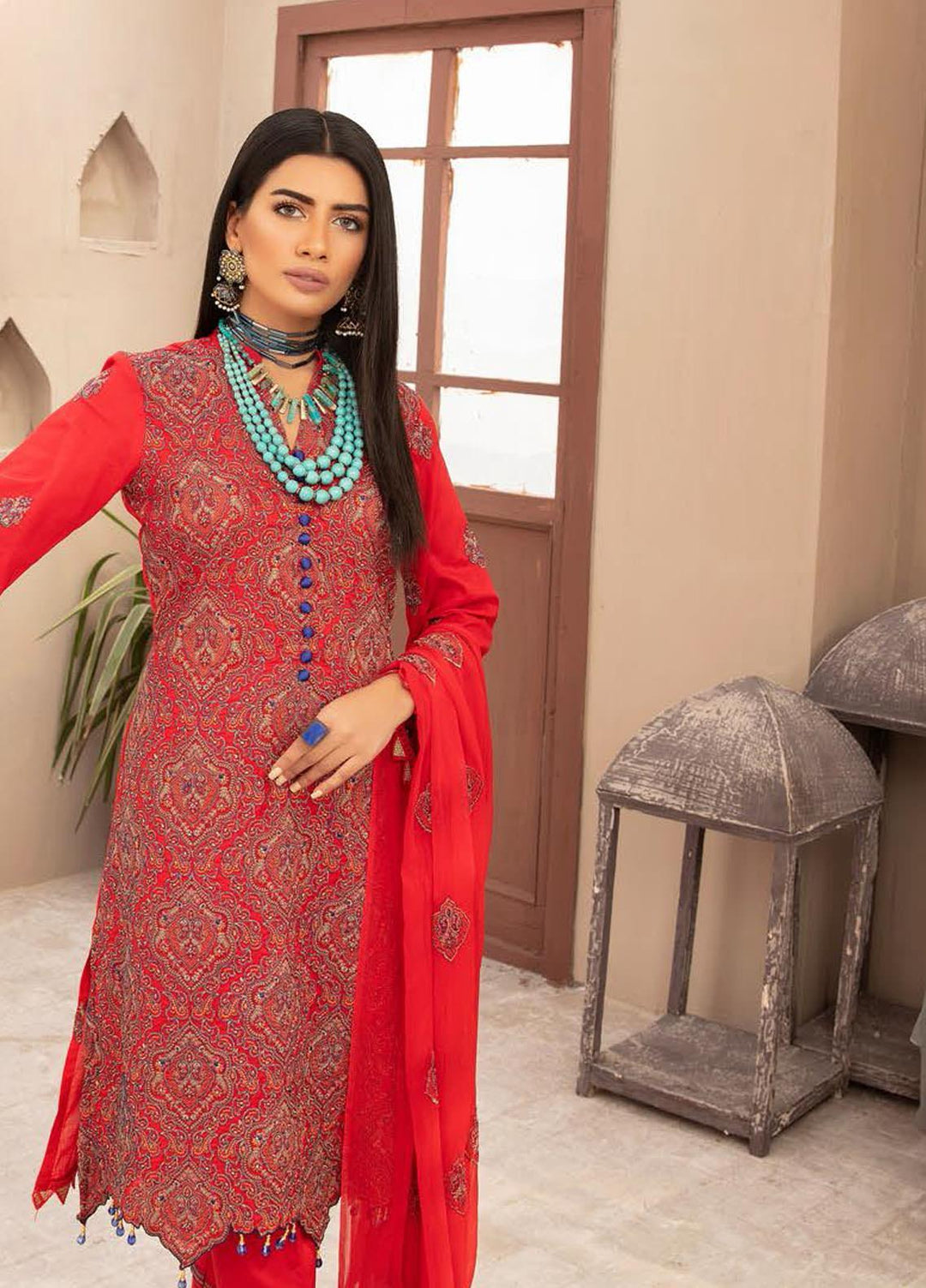 Blossom by Riaz Arts Embroidered Lawn Suits Unstitched 3 Piece RA21BE BL-10 - Summer Collection