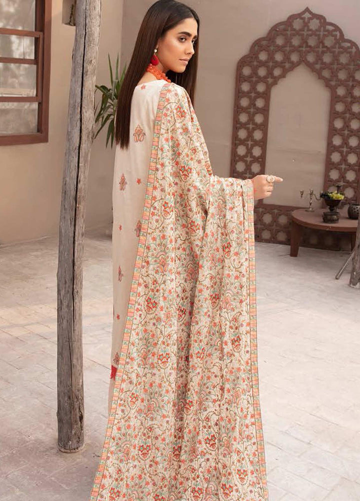 Blossom by Riaz Arts Embroidered Lawn Suits Unstitched 3 Piece RA21BE BL-11 - Summer Collection