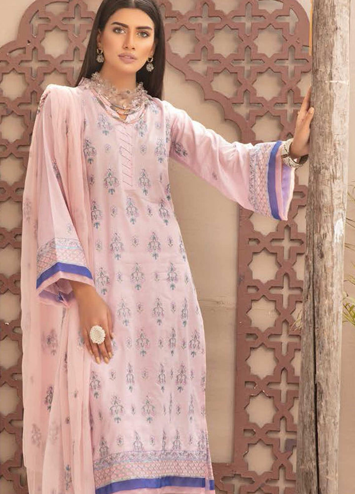 Blossom by Riaz Arts Embroidered Lawn Suits Unstitched 3 Piece RA21BE BL-12 - Summer Collection