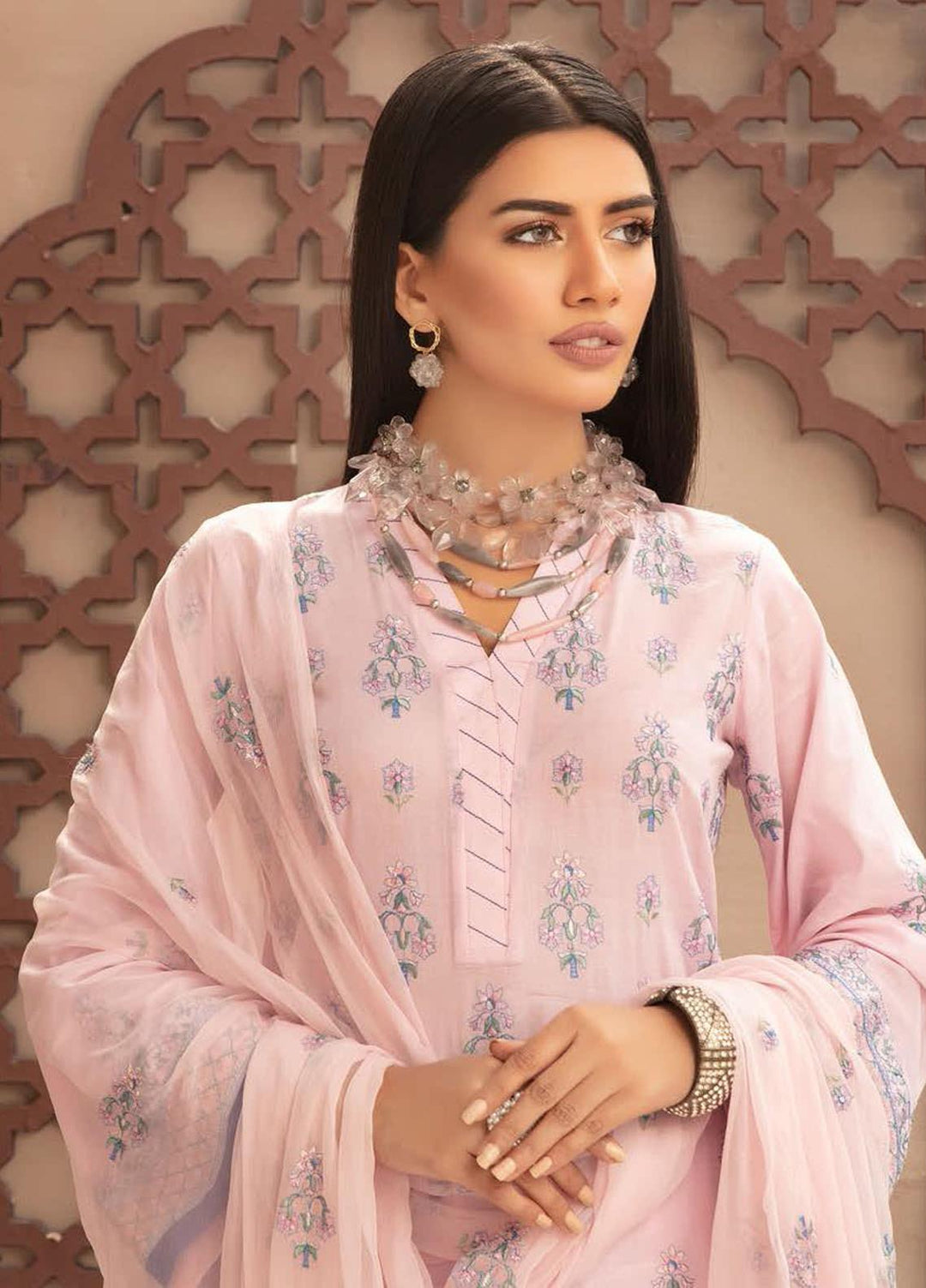 Blossom by Riaz Arts Embroidered Lawn Suits Unstitched 3 Piece RA21BE BL-12 - Summer Collection